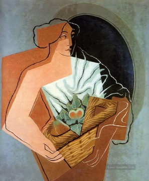 juan martin diaz Ölbilder verkaufen - Frau mit Korb 1927 Juan Gris